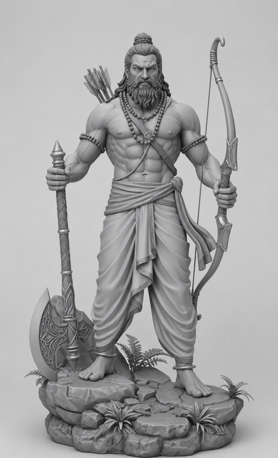 Parshuram Ji On Rocks 3D Model (5 Inch)
